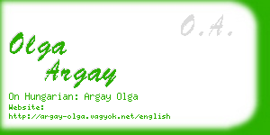 olga argay business card